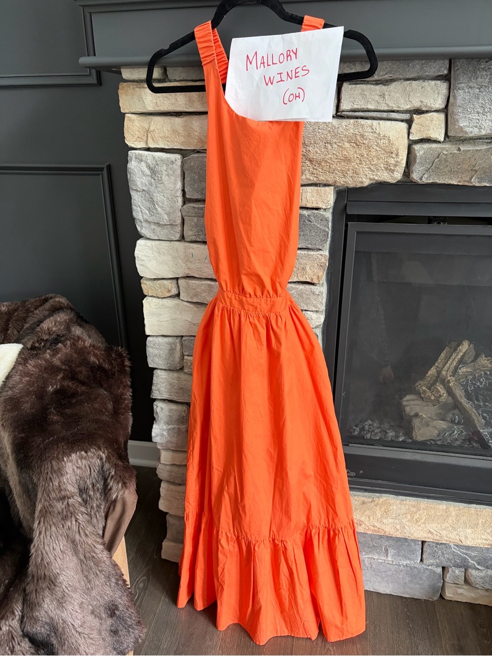 English Factory Orange Midi Dress